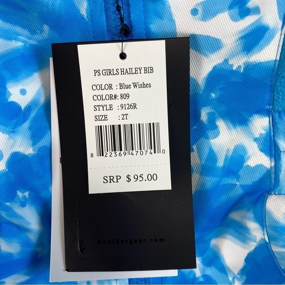 Boulder Gear Snow Bib Girls 3T Hailey Bib Blue & White Outdoor Winter Active - Picture 6 of 11